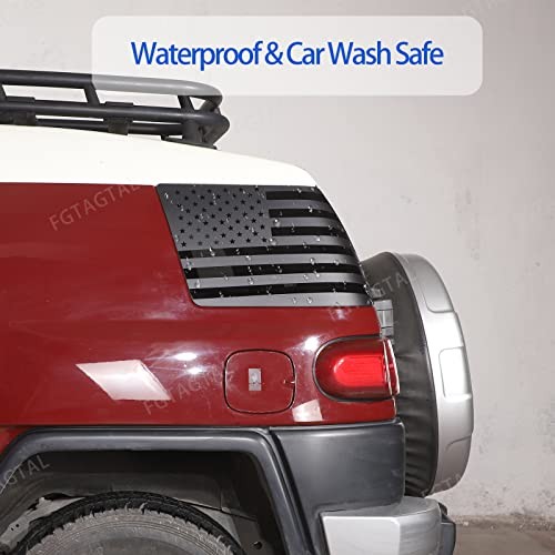 Compatible with Toyot@ FJ Cruiser 2007-2017 Tailgate Side Window American Black