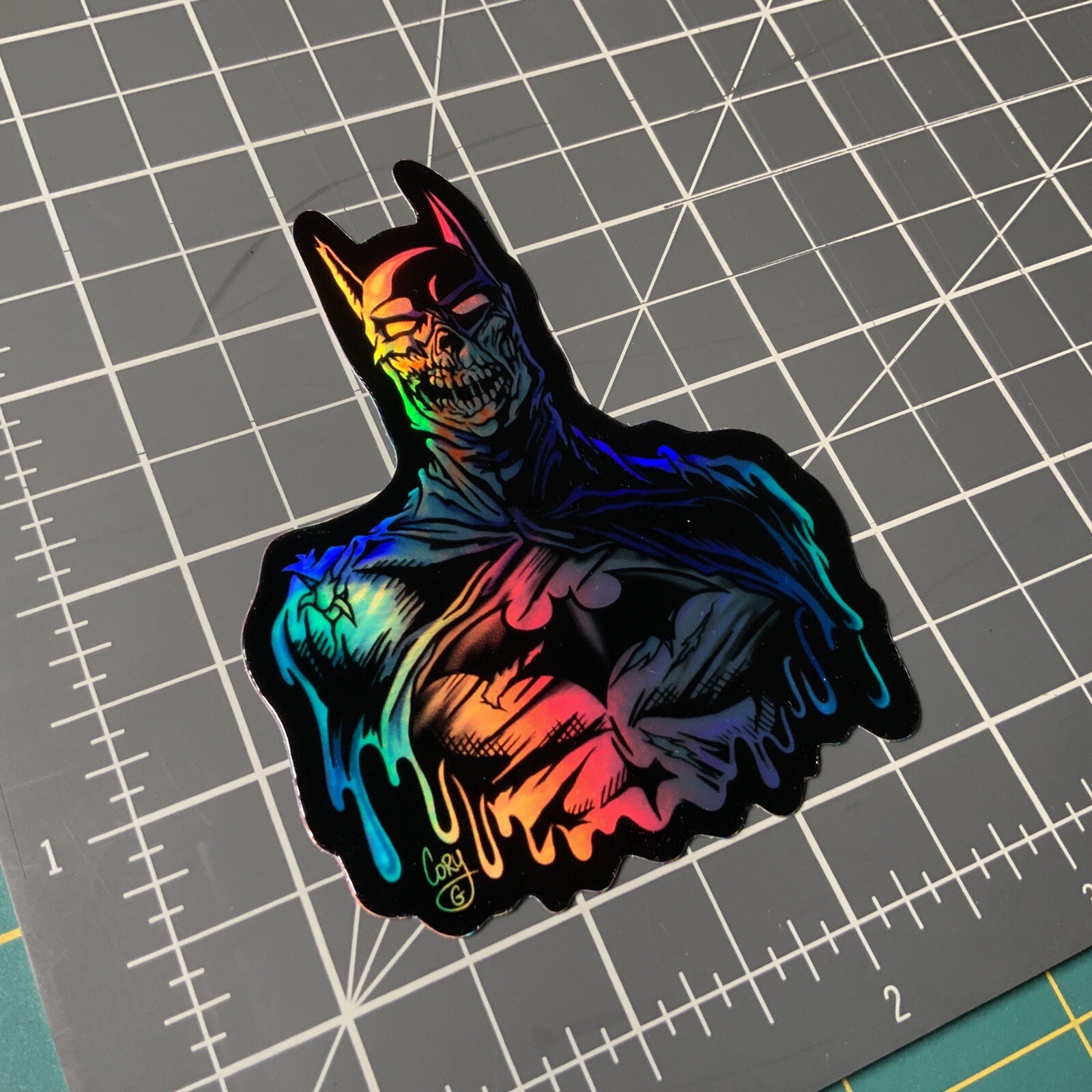 Zombie Batman Vinyl Sticker 3.5” Holographic Joker DCeased DC Dead Dark 1 Artist