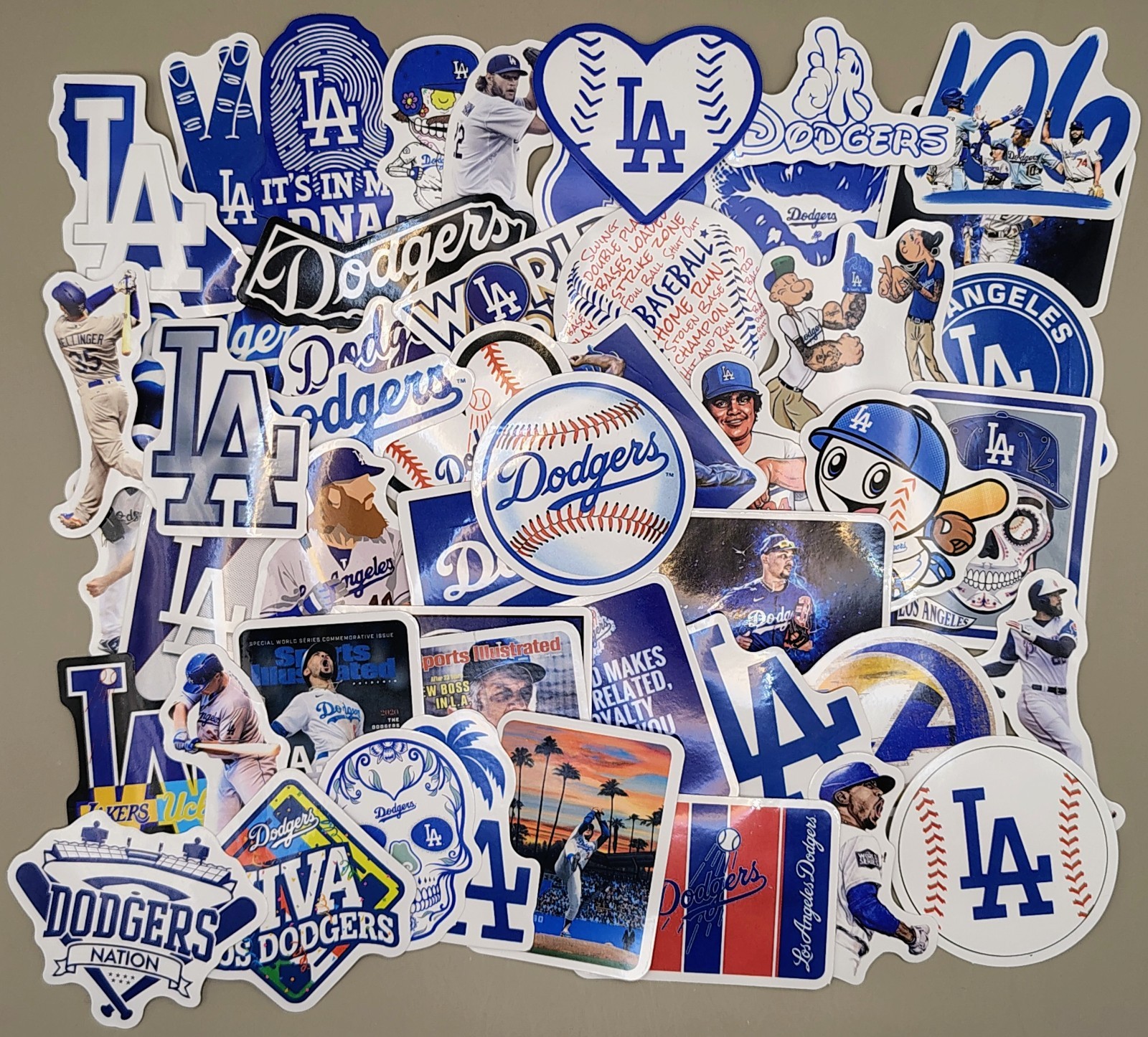 50pc Los Angeles Baseball Sticker Lot LA Fan City Sports Vinyl Decals Pack