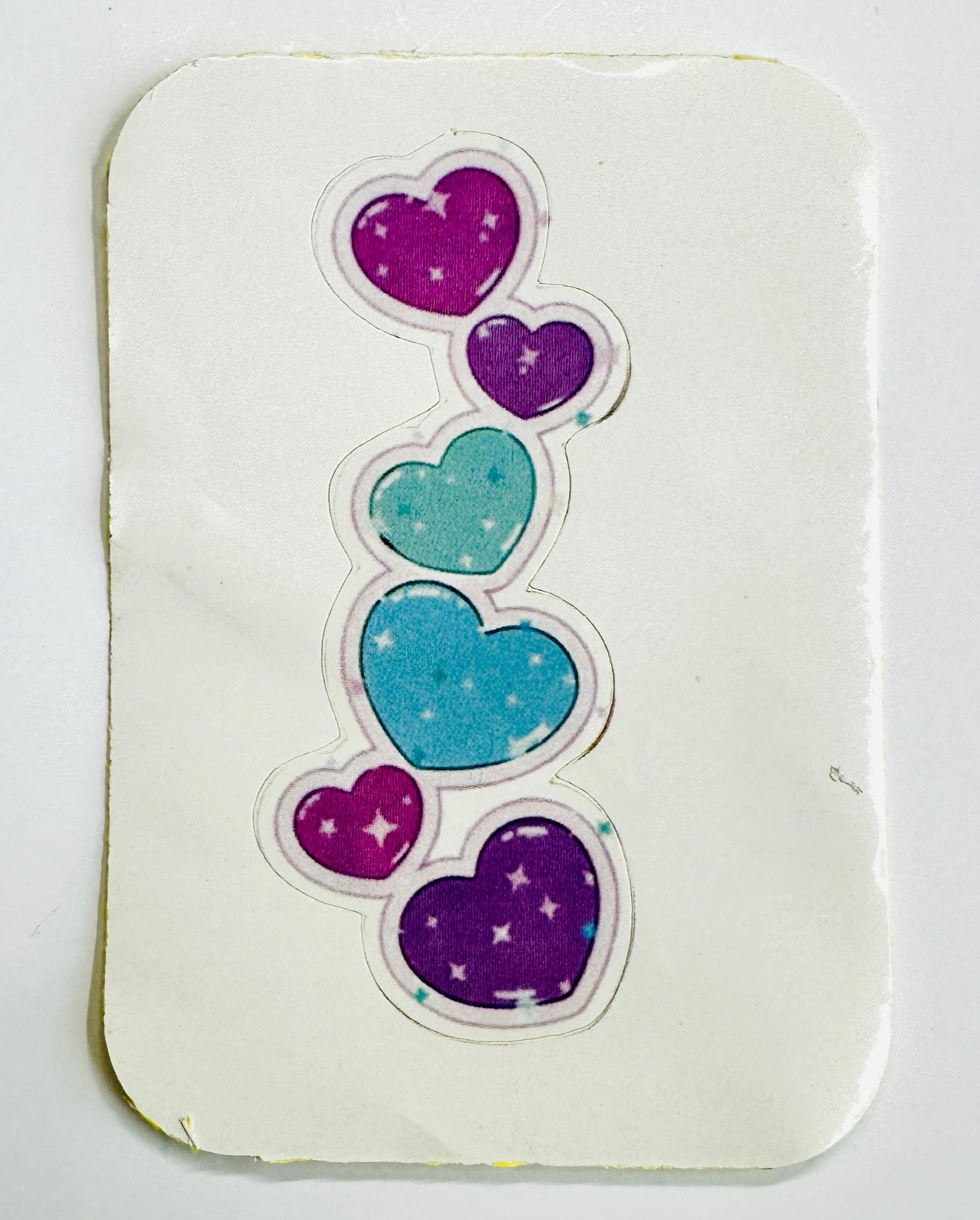 Hearts Sticker Decal Pink Purple Green Blue Love Happy