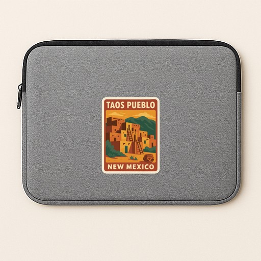 Taos Pueblo New Mexico Iron On Heat Transfer Vinyl HTV Die-Cut Symbolic Landmark