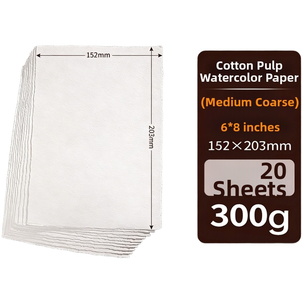 300g Cotton Art Paper Multiple Sizes A6/5/4 4x6in 5x7in 6x8in 7.5x11in
