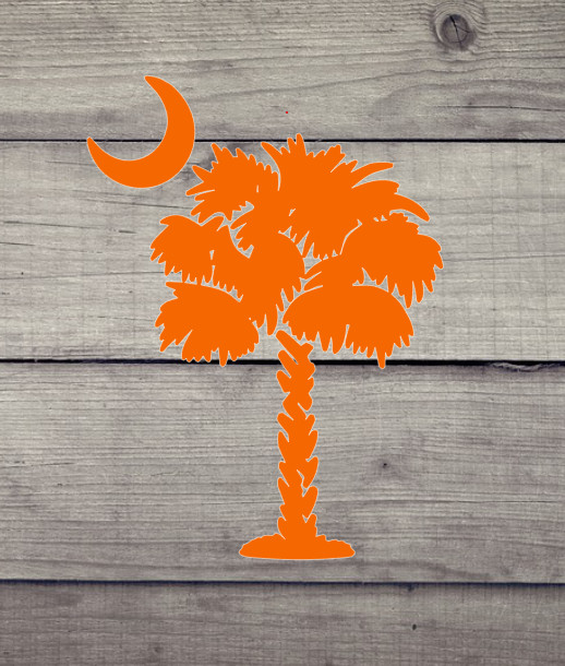 *SALE* Palmetto Tree & Moon – SC – Beach – Palm – South Carolina – Vinyl Decal