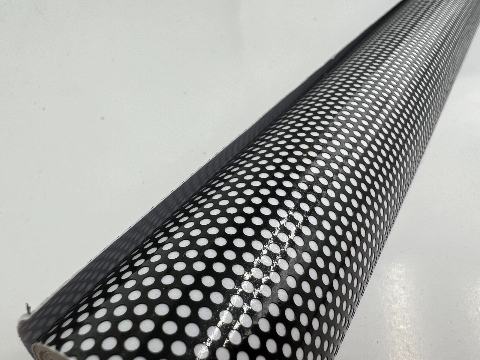 Sunice Self Adhesive Black Dotted Perforated Home Mesh Vinyl Film 17.7"x78.7"