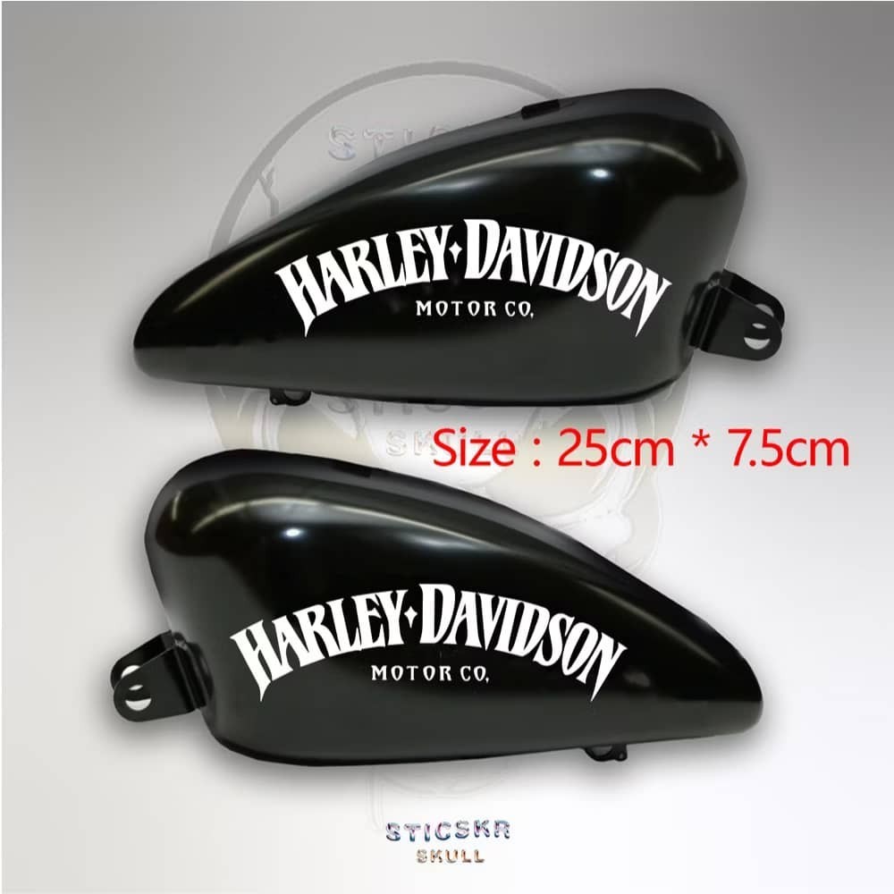 (1 set 2 pcs) Motorcycle Sticker Fuel Tank Decals HarleyDavidson Road King Clas