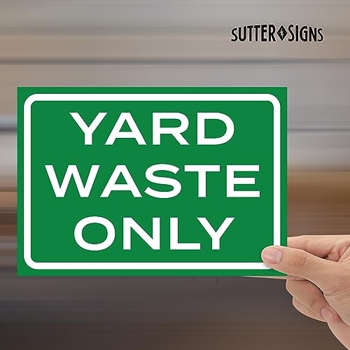 4pk Yard Waste Stickers 10"x7" Weatherproof Vinyl