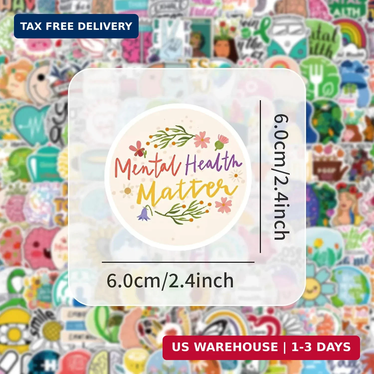 200PCS Mental Health Stickers Gifts for Teens Adults, Mental Health Matters Awar