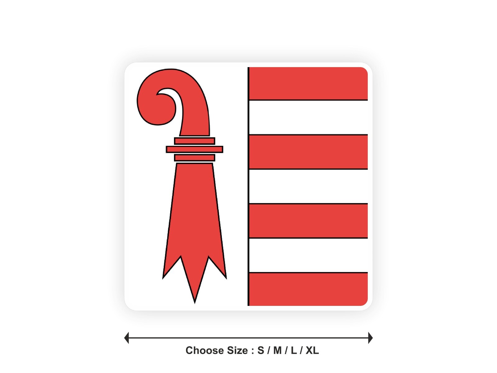 Sticker flag SWITZERLAND JURA swiss 2,7′′(S) -7,8′′(XL) decal