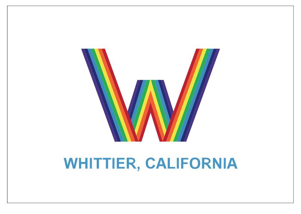 Whittier California Flag Sticker Decal F769
