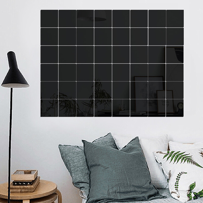 16pcs Hexagon/Triangle/Square Mirror Wall Sticker Acrylic DIY Adorn Home Decal