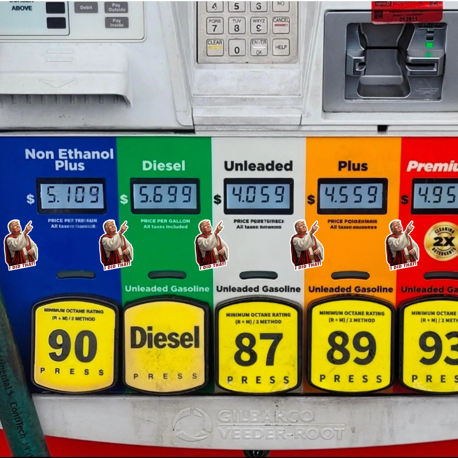 Trump I Did That Stickers, 10 pc Gas Pump Stickers, High Quality Vinyl