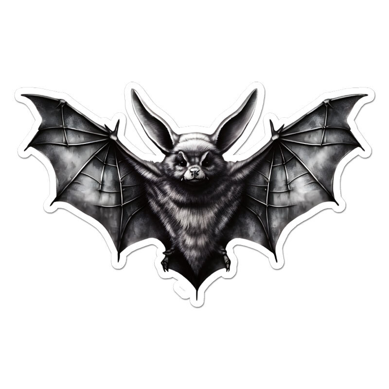 Flying Bat Halloween, Vinyl Decal Sticker, Indoor Outdoor, 3 Sizes, #11693