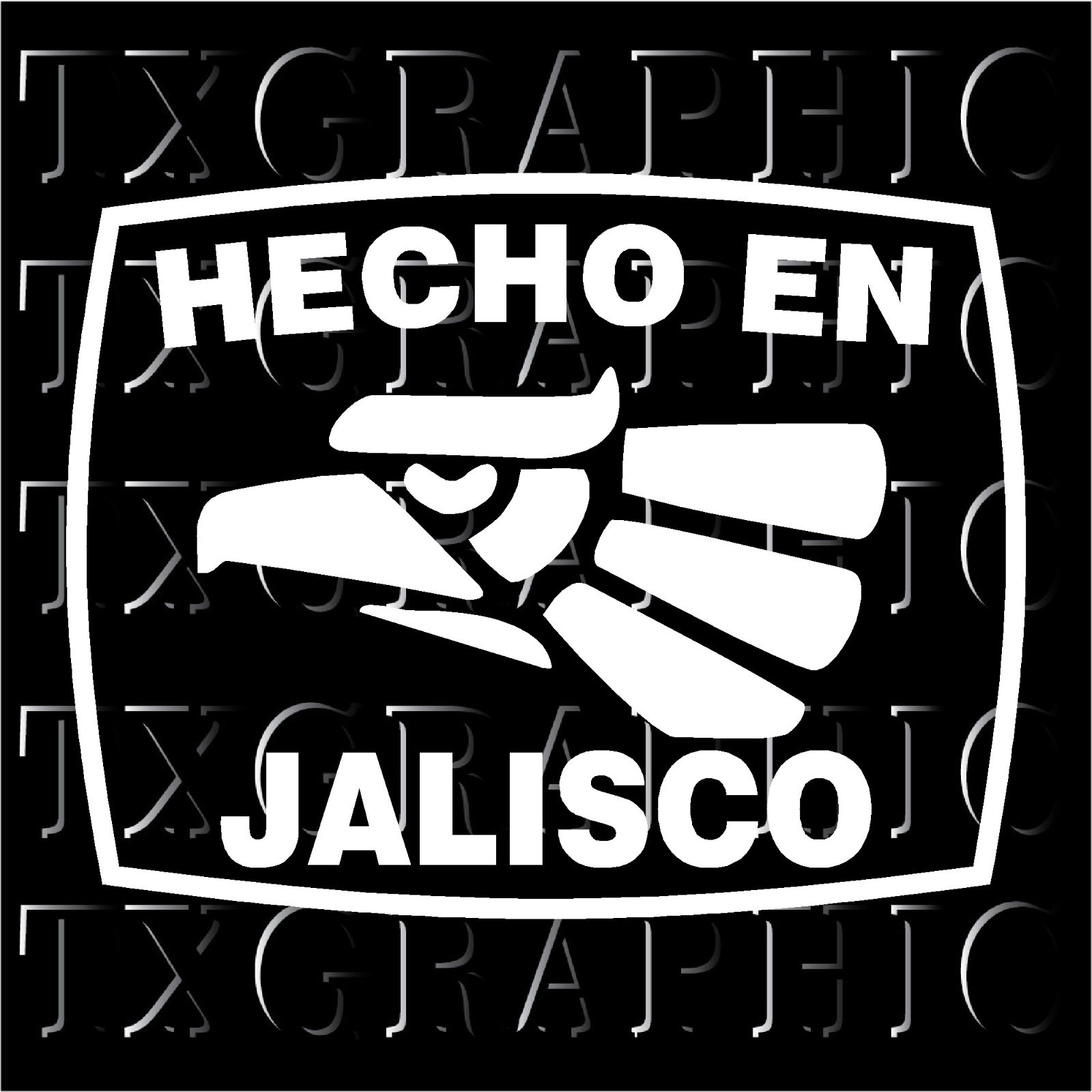 Hecho En JALISCO Estado de Mexico Aztec Aguila Decal Sticker
