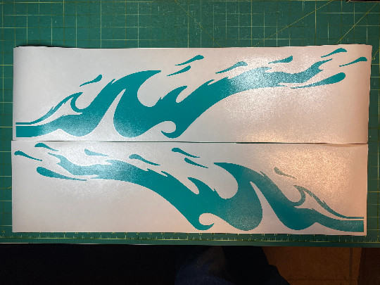 Splash Sides Ocean Waves Set of 2 (L and R) Vinyl Decals