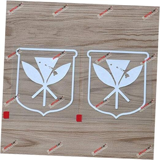 2X 4" Kanaka Maoli Flag Hawaiian Hawaii Decal Sticker Car Vinyl 4 Inches White
