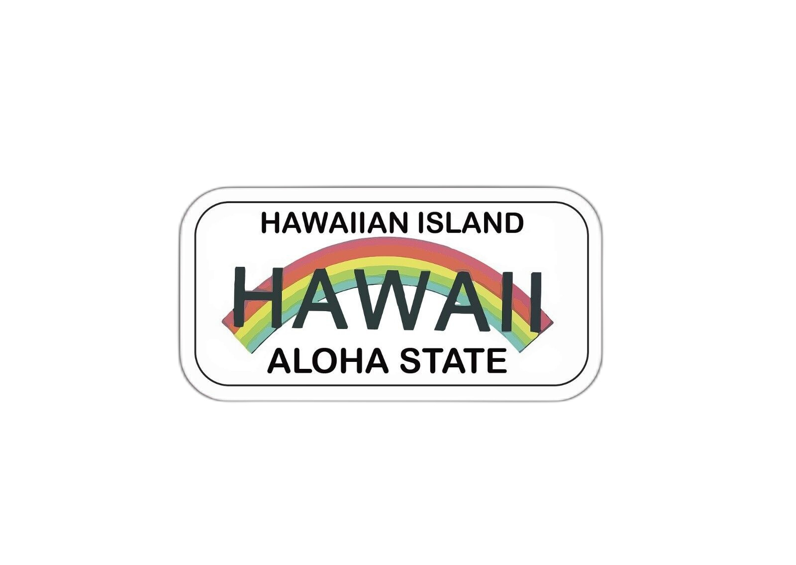 Hawaii License Plate Sticker Decal