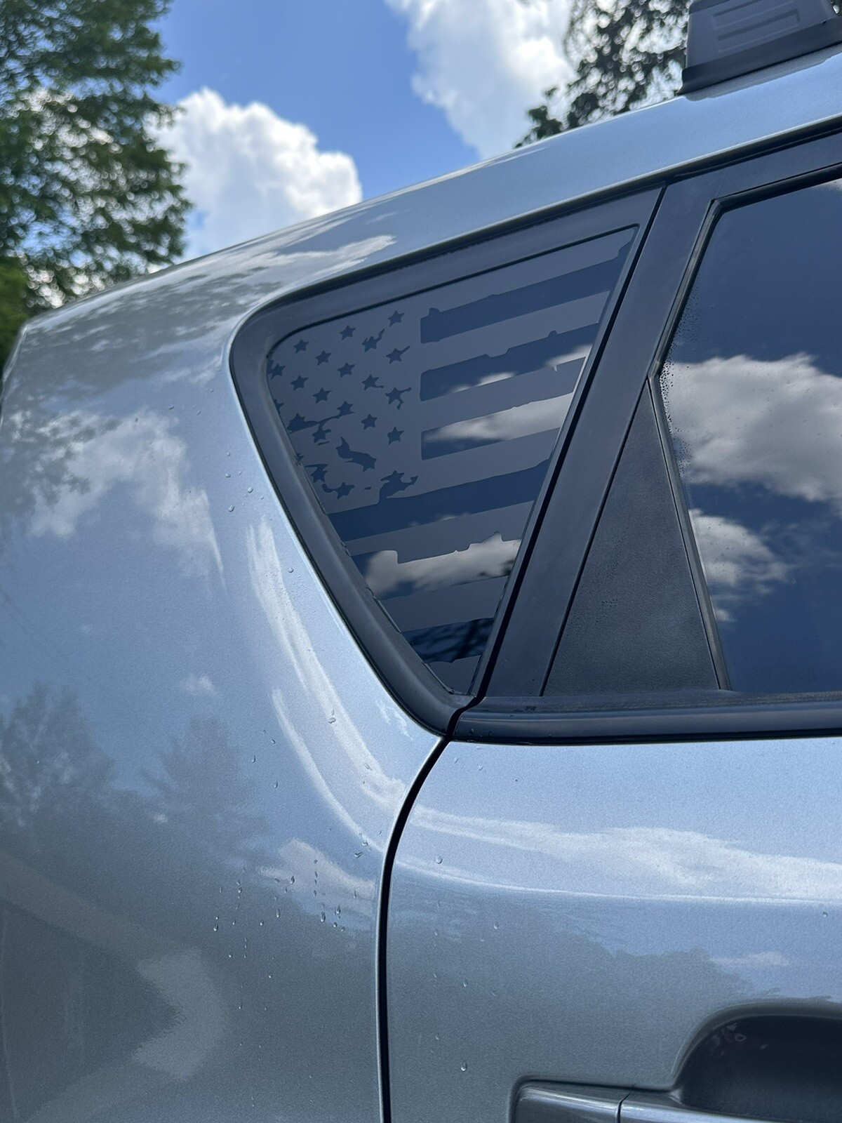 USA Distressed flag quarter panel window decals Fit any 2014-2019 Kia Soul