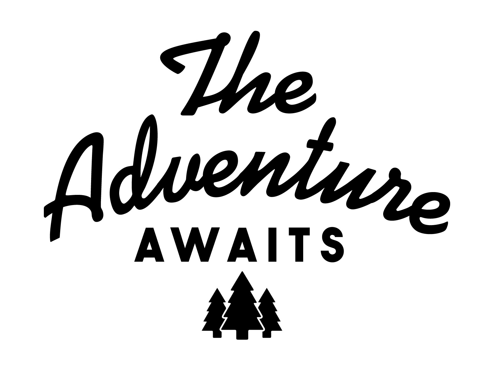 The Adventure Awaits Hiking Camping Vinyl Decal Car Water Bottle Tumbler Sticker