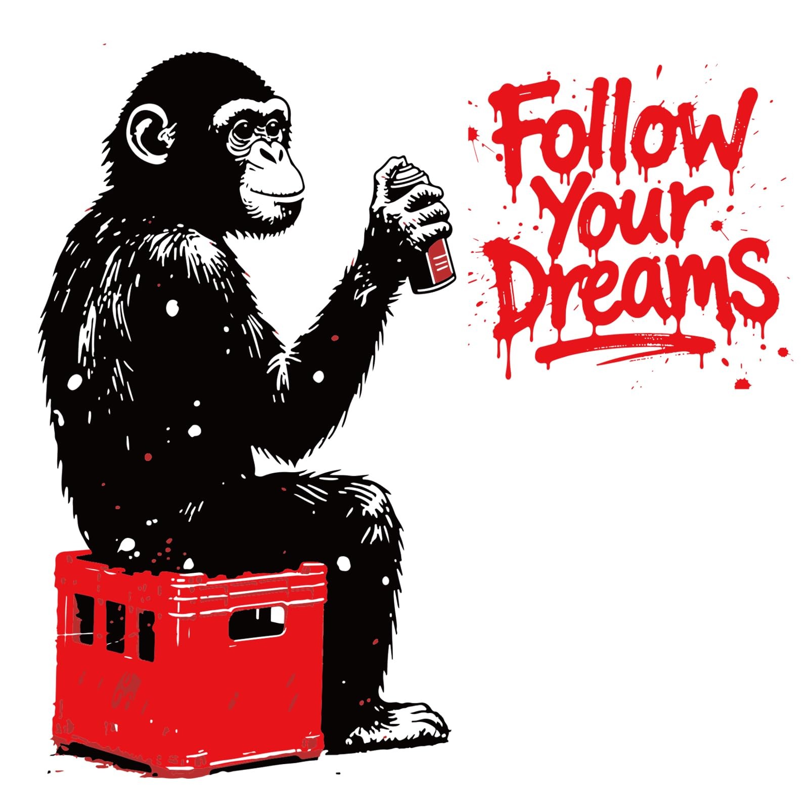 Banksy Gorilla Wall Stickers Removable Vinyl Wall Decals Inspirational Banksy…