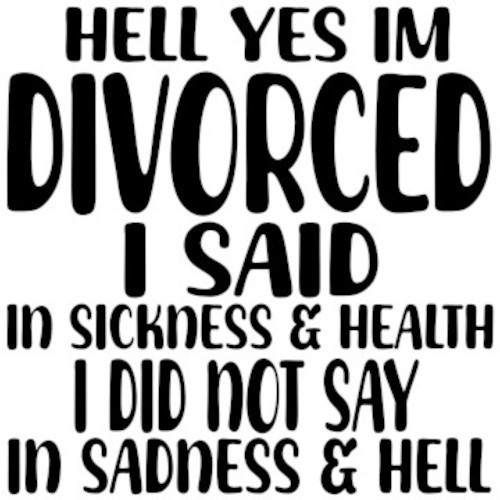 Bold Divorce Decal: 'Hell Yes I’m Divorced' Statement Sticker – 6590