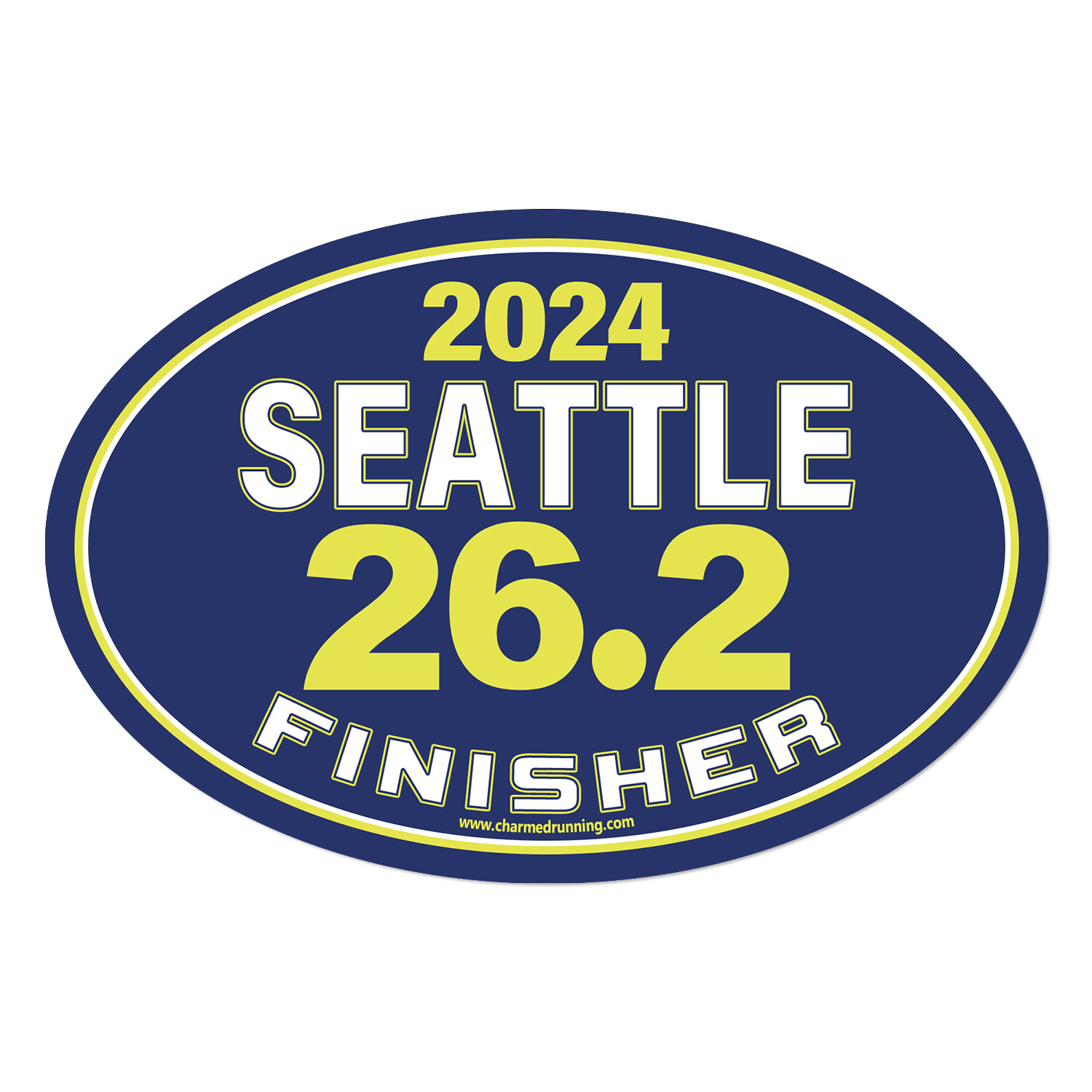 Seattle Marathon 26.2 Finisher CUSTOM YEAR Removable Sticker Decal or Car Magnet