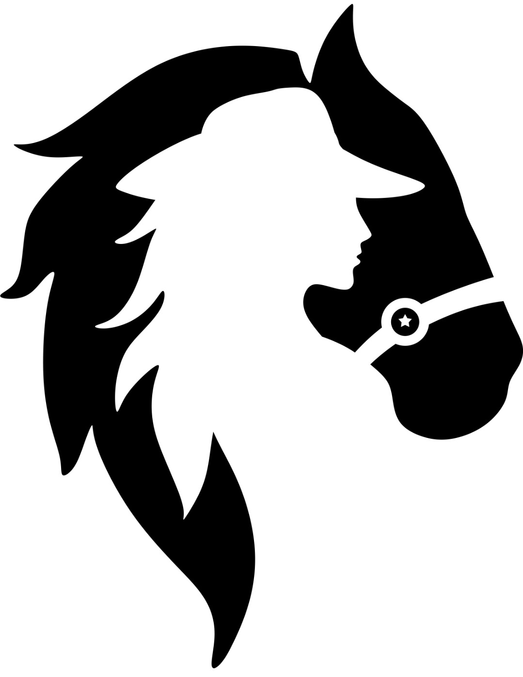 Horse and Girl Vinyl Decal Cars Trucks Windows Laptops Boards Glass Cups