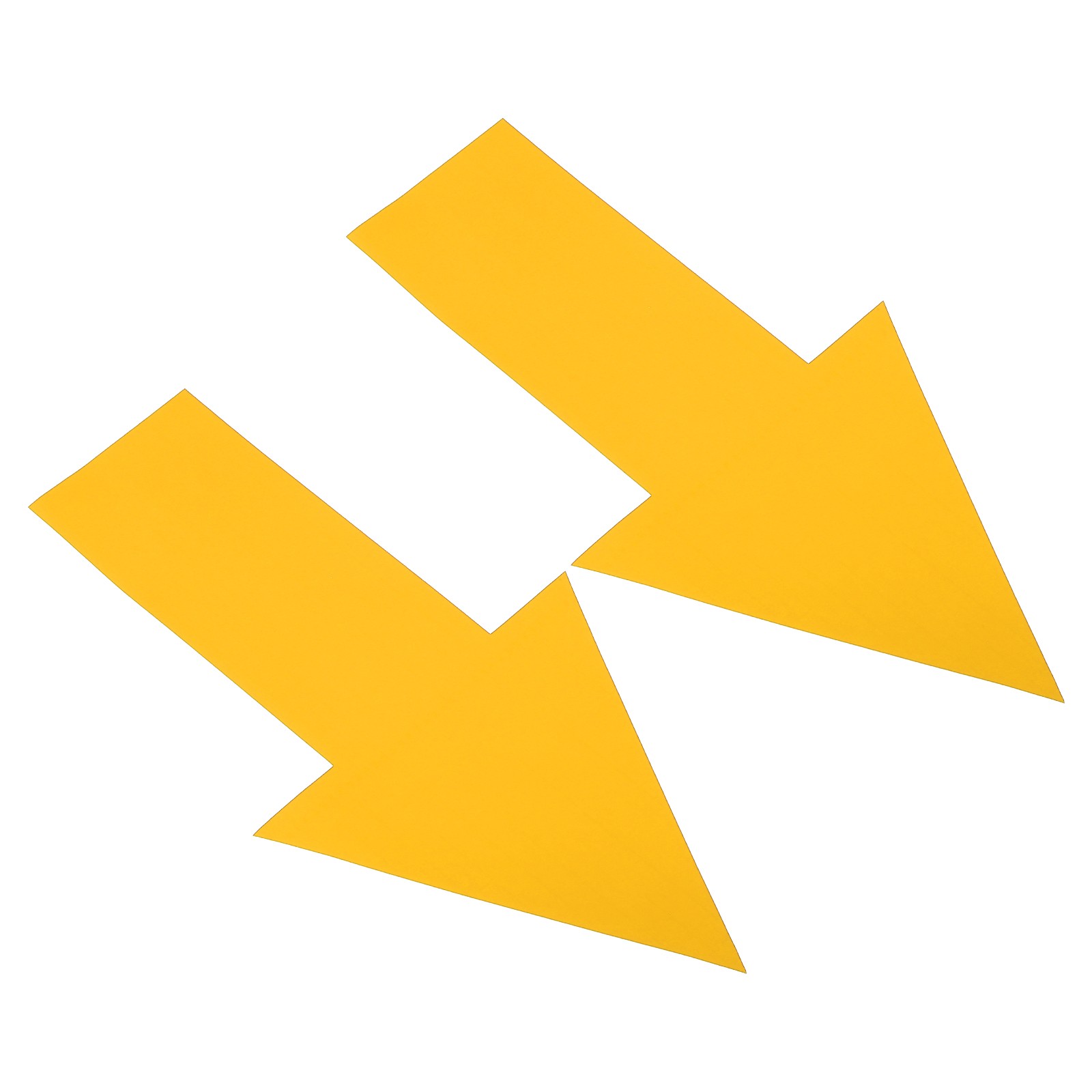 Directional Arrow Sticker, 24pcs 12" PVC for Wall Floor Marking, Yellow