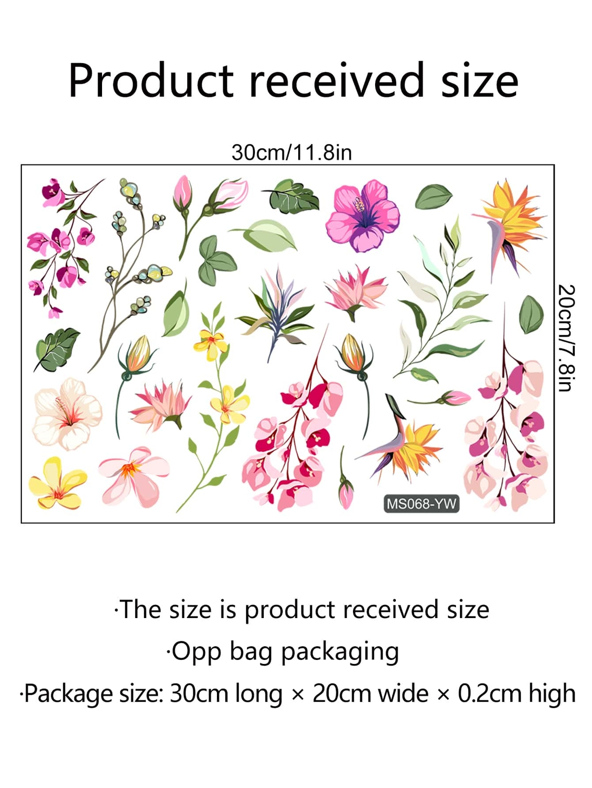 Flower Pattern Wall Sticker Removable DIY Wall Art Decor Decals Murals for Home
