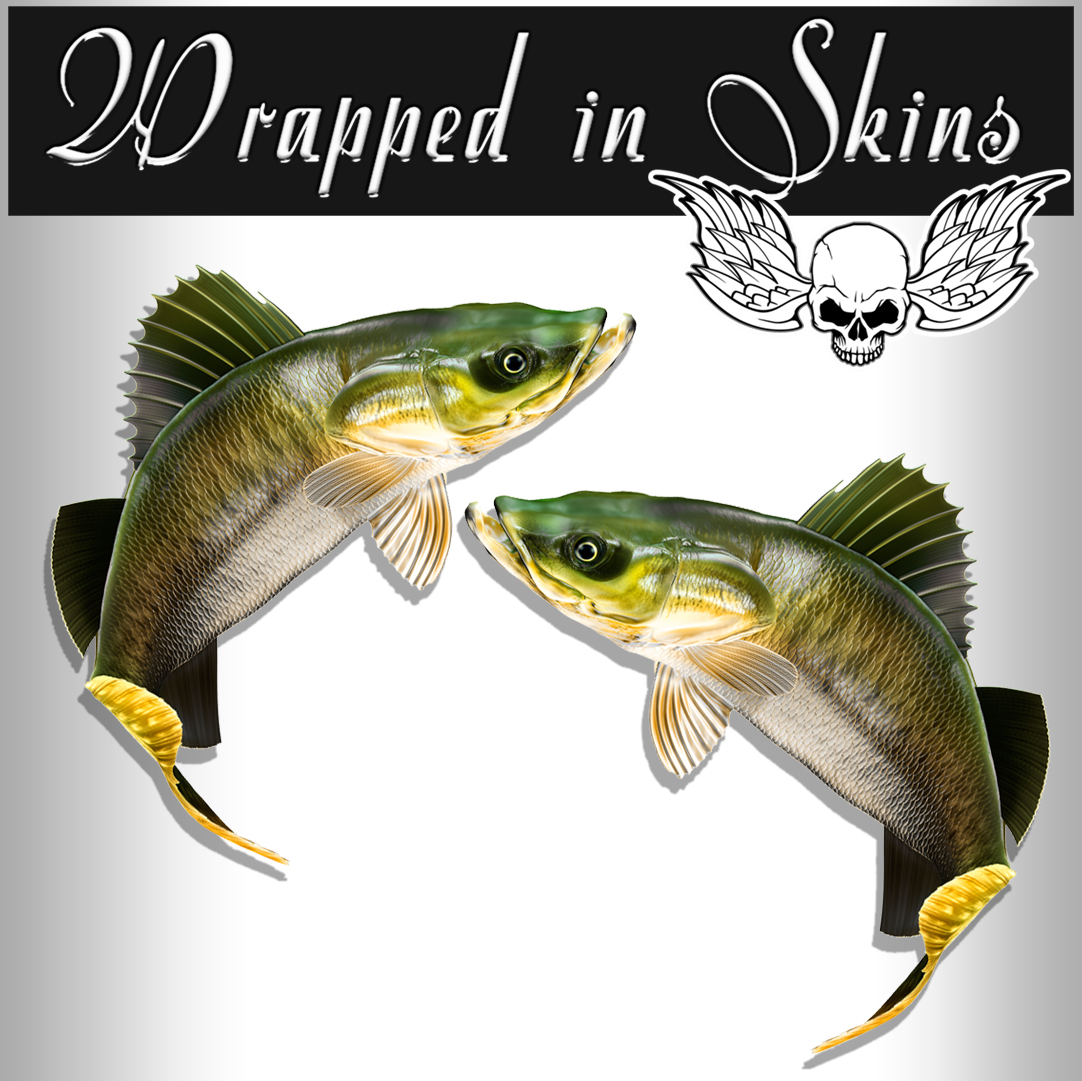 Walleye Decals Fish Stickers Tackle Box RV Truck Trailer Camping AFP-0110