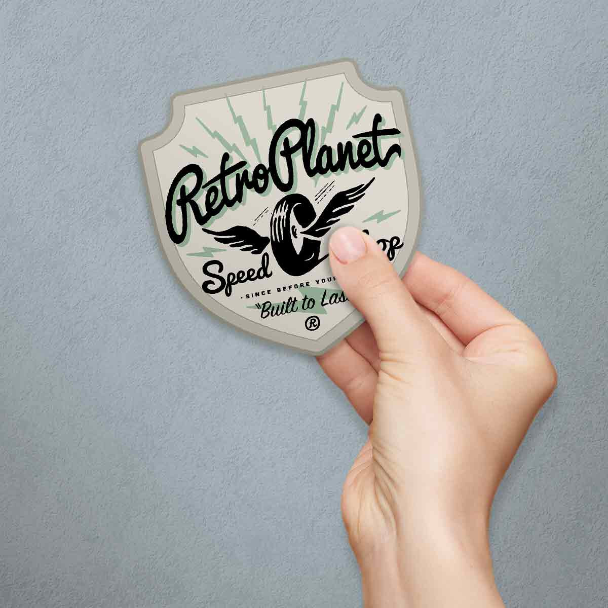 Vinyl Sticker, Retro Planet Speed Shop Garage Decal