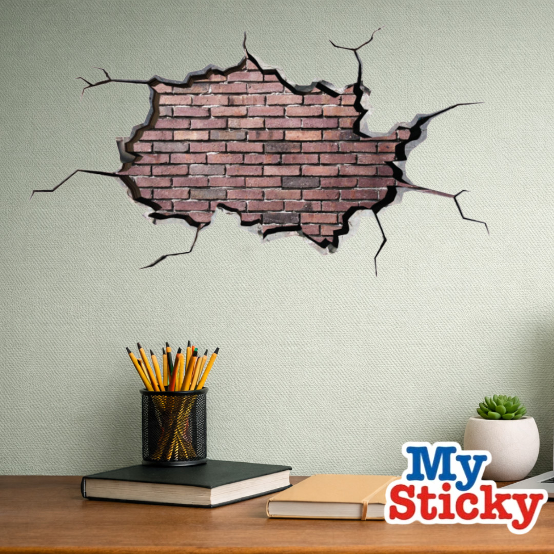 BRICK WALL Art Sticker Wall Decal Removable Room Decor MySticky Room Design