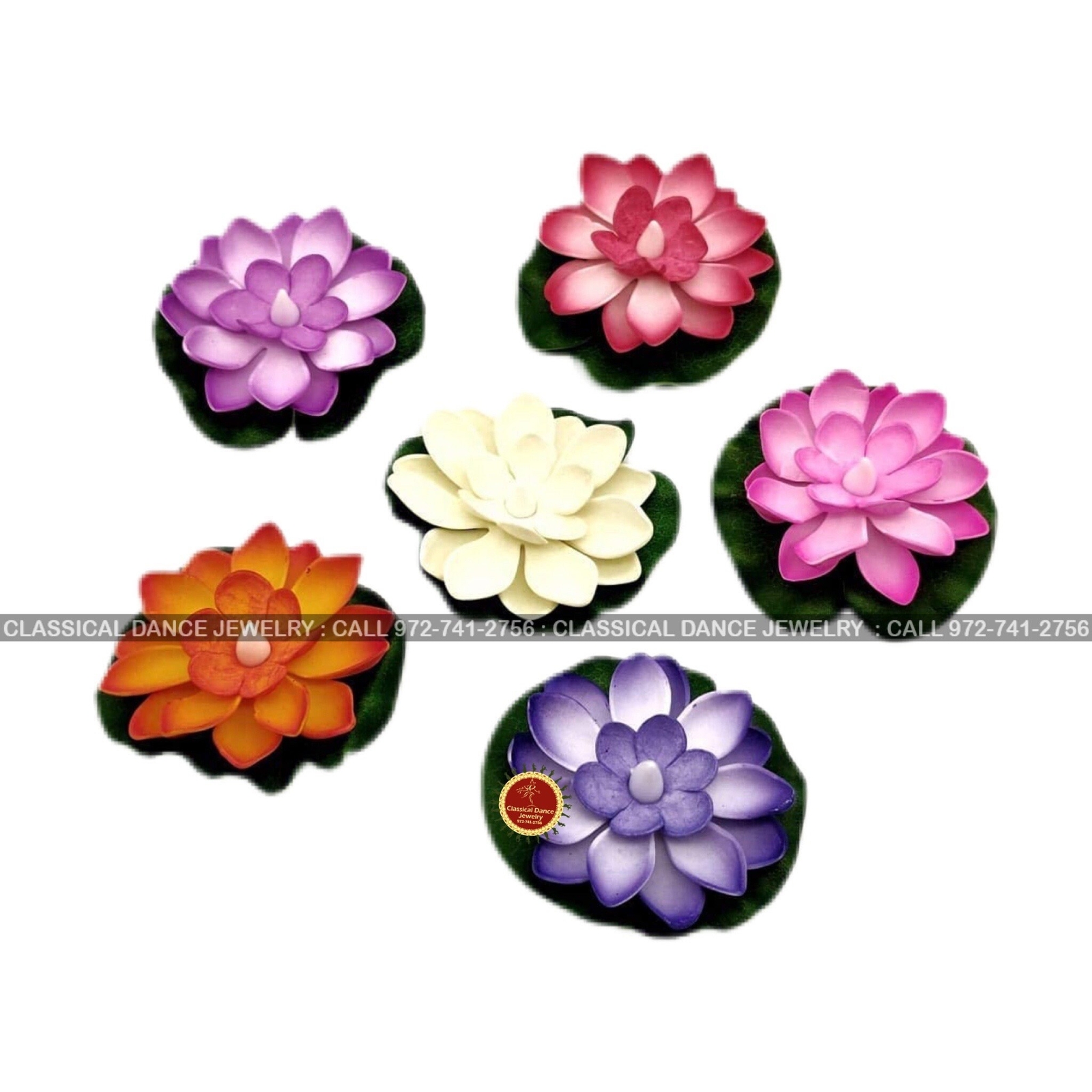 Diwali Water Floating Multicolor LED Lotus Candle Diya (6 Pcs ) lamps |
