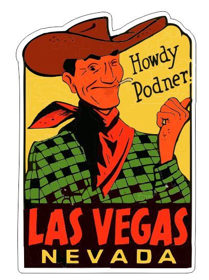 Vintage Las Vegas Nevada Sticker Decal A779