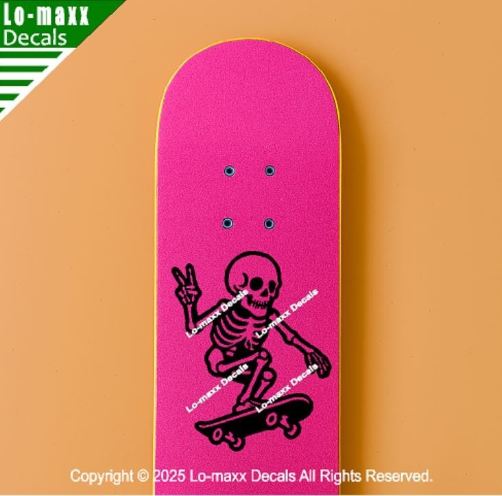 Skateboarding Skeleton Bones On Board Funny Die Cut Vinyl Decal Sticker