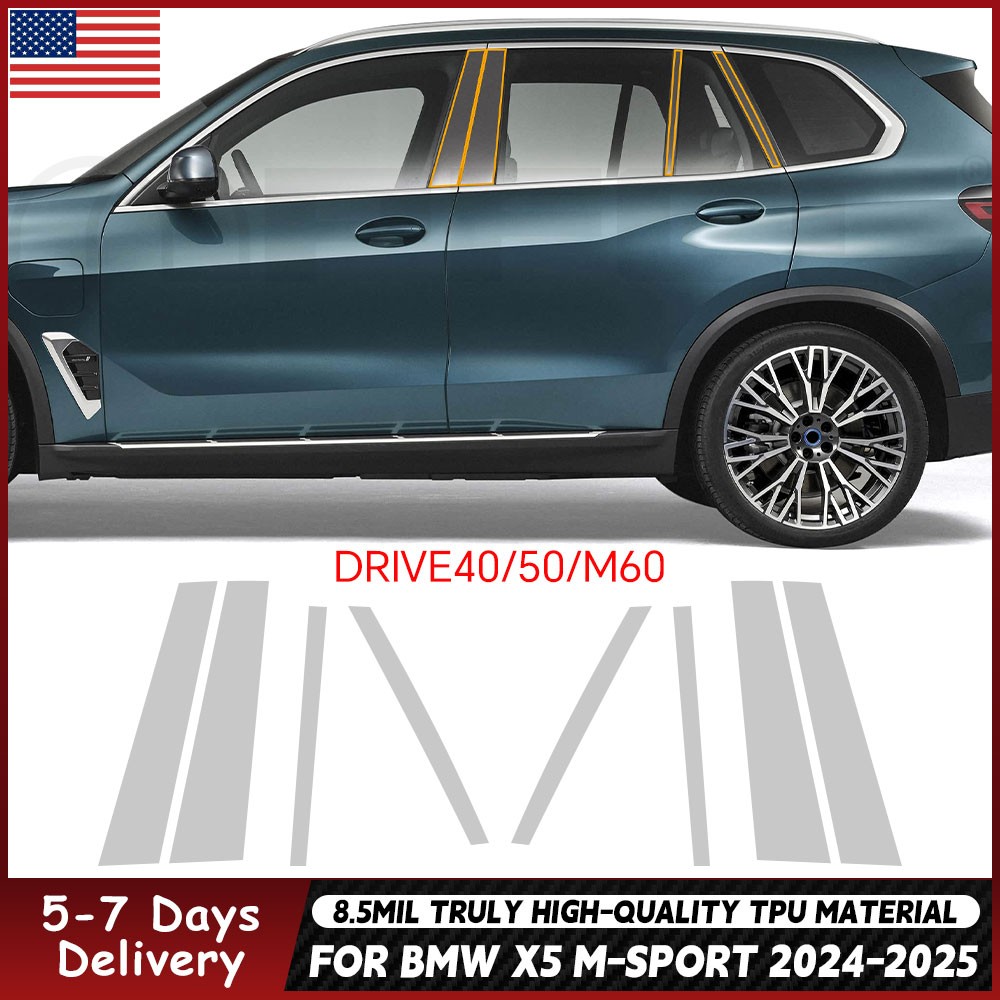 For BMW X5 xDrive40 50 M60i 2024-UP Paint Protection Film Precut Kit Gloss PPF