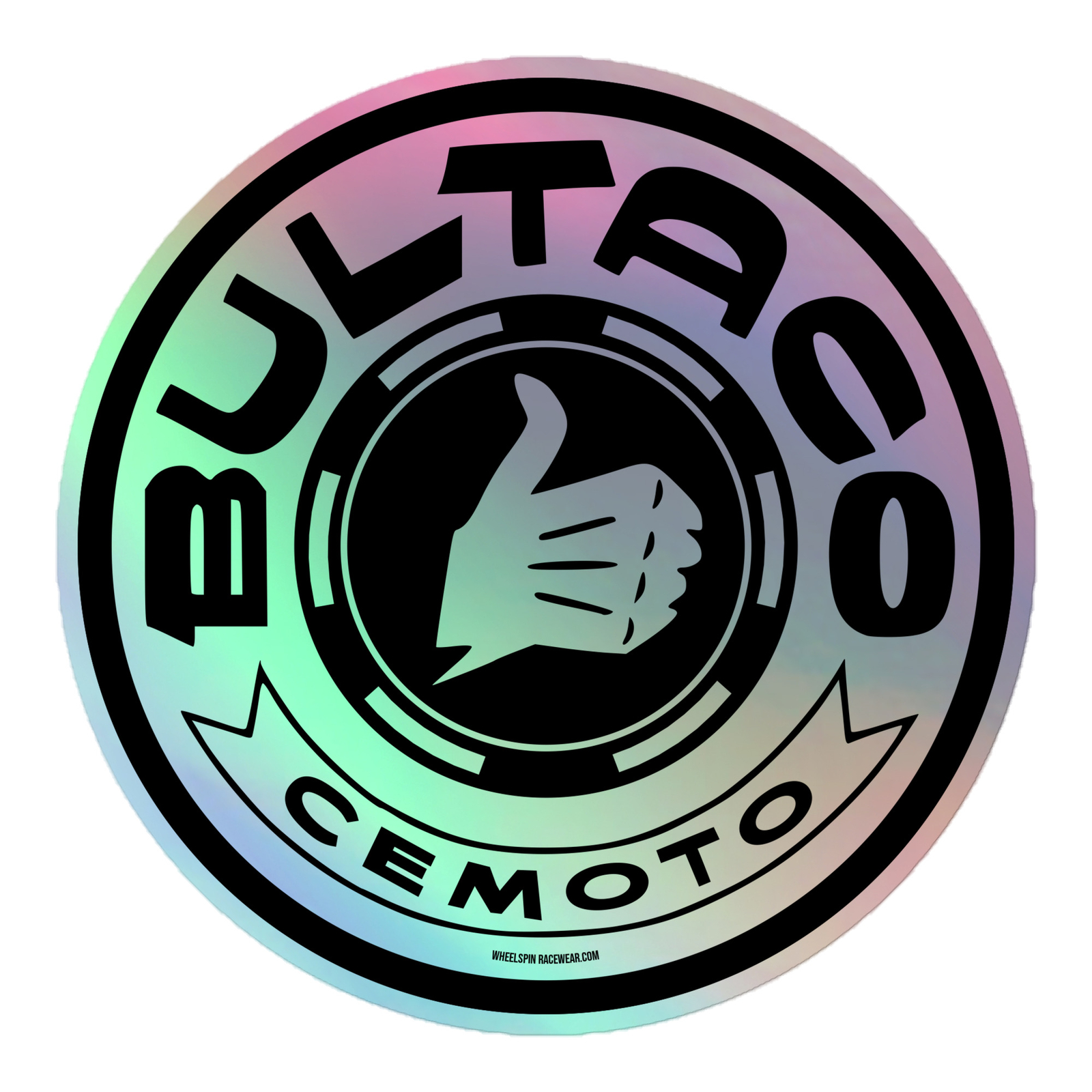 Bultaco Cemoto Circle Logo Holographic Moto Stickers vintage mx motocross
