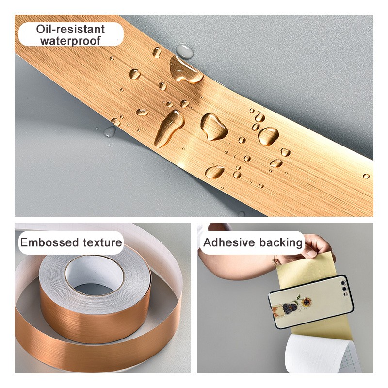 Decors Car Metal Brushed Sticker Self-adhesive Vinyl Tape Film Wrap Sticker