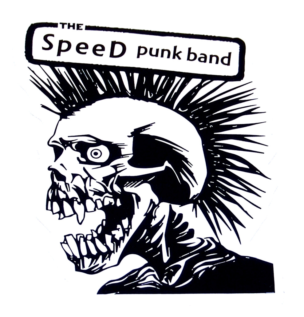 PUNK BAND – Logo Cut Sticker Decal Band Music Punk Rock Skull – Speed Punk Band