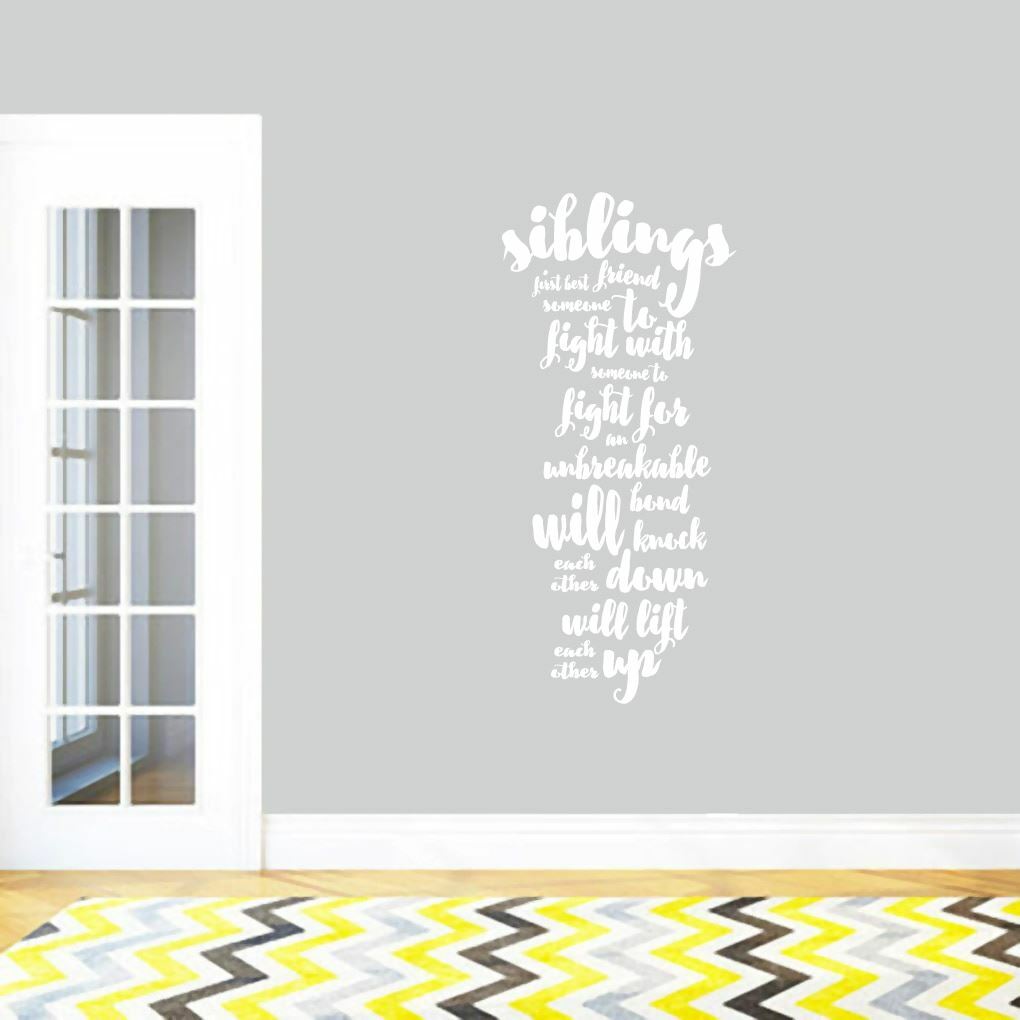 Siblings Wall Decal – Kids, Nursery, Playroom, Wall Art, Vinyl Sticker, Decal