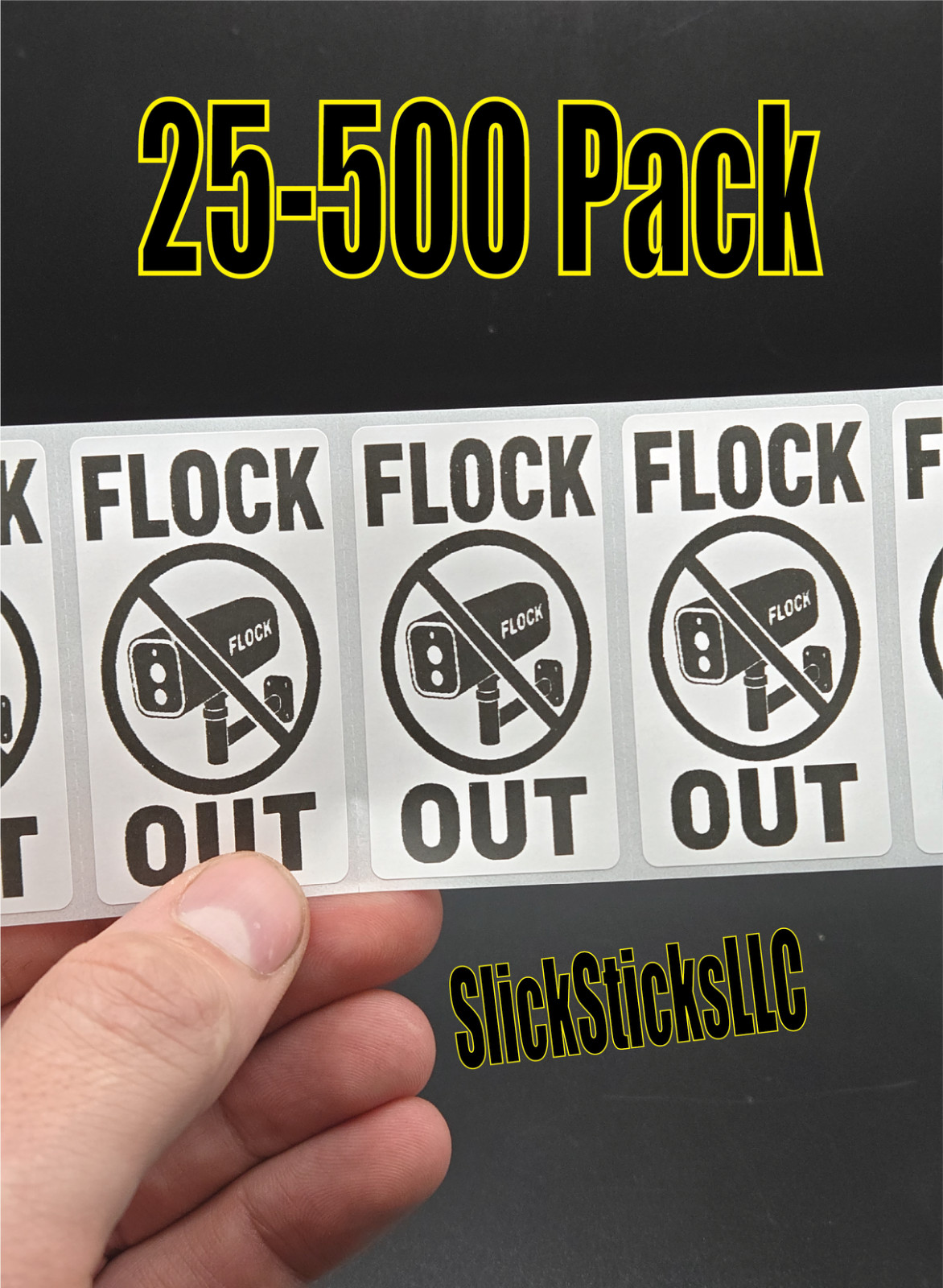 "FLOCK OUT" 25-500Pack bulk stickers labels vote anti stop flock surveillance