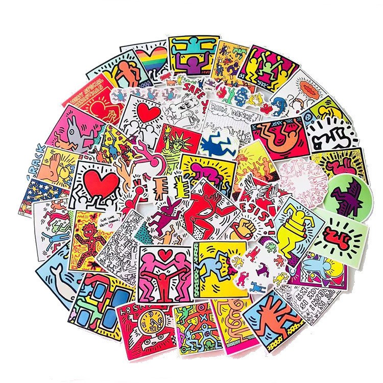 100pcs Waterproof Keith Haring Stickers, Artist STICKERS