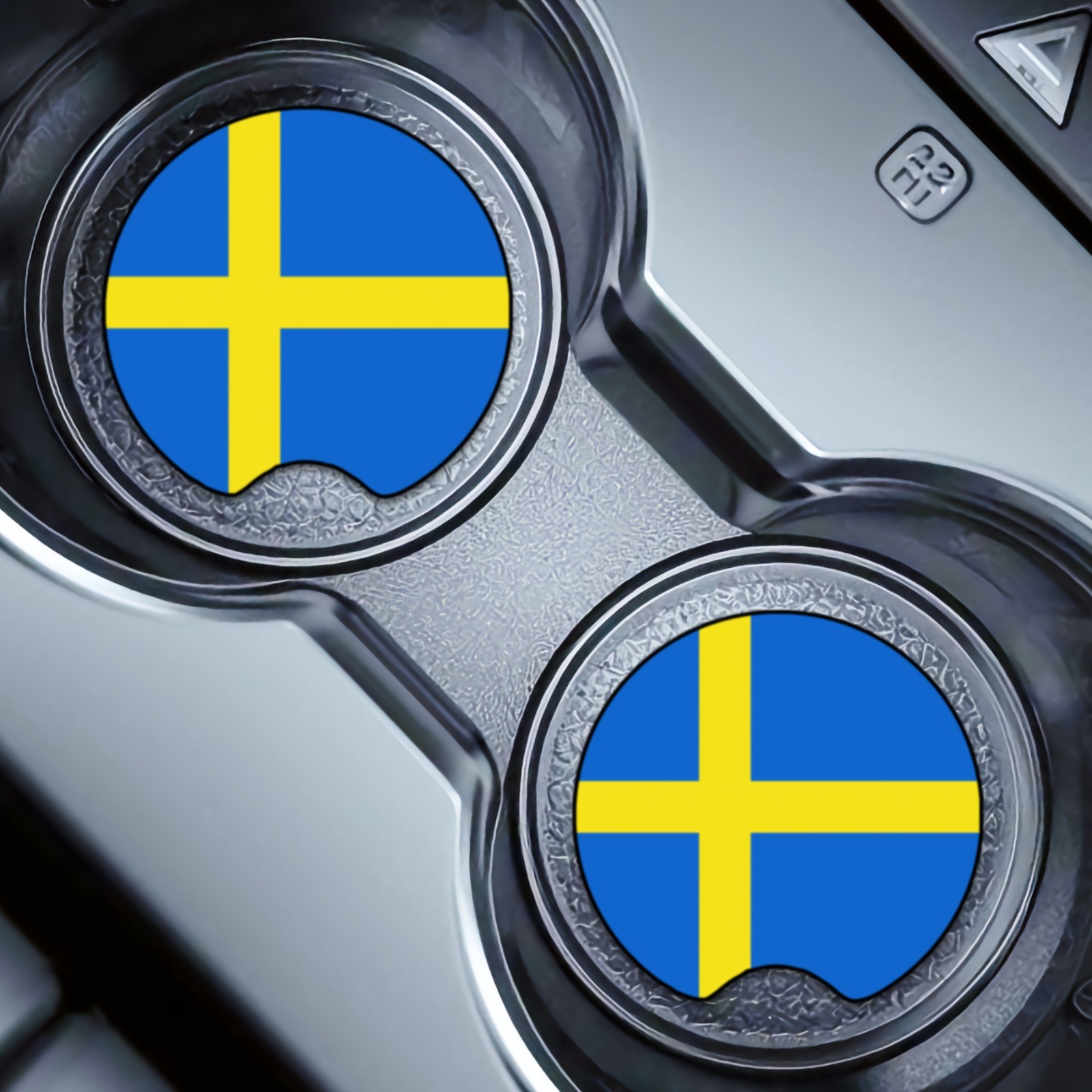 2 Pcs SWEDEN Car Cup Holder Coaster Soft & Washable Non-Slip Neoprene Rubber