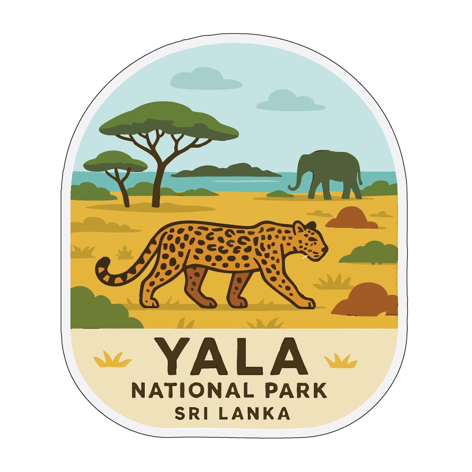 Yala Sri Lanka National Park Sticker Decal Vinyl Die-Cut World National Parks