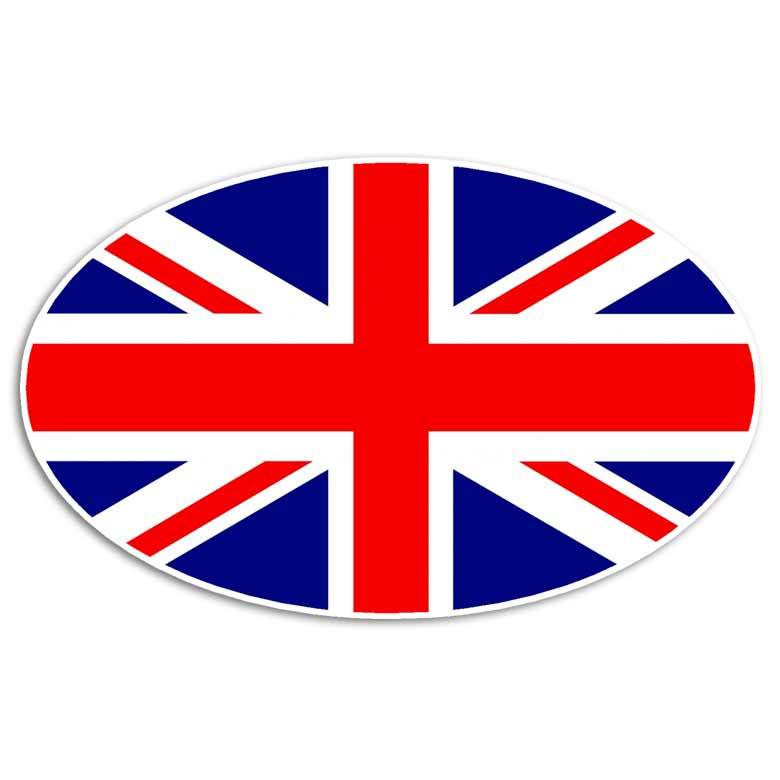 Union Jack Flag Sticker Great Britain London Decal English Oval Triumph Beatles