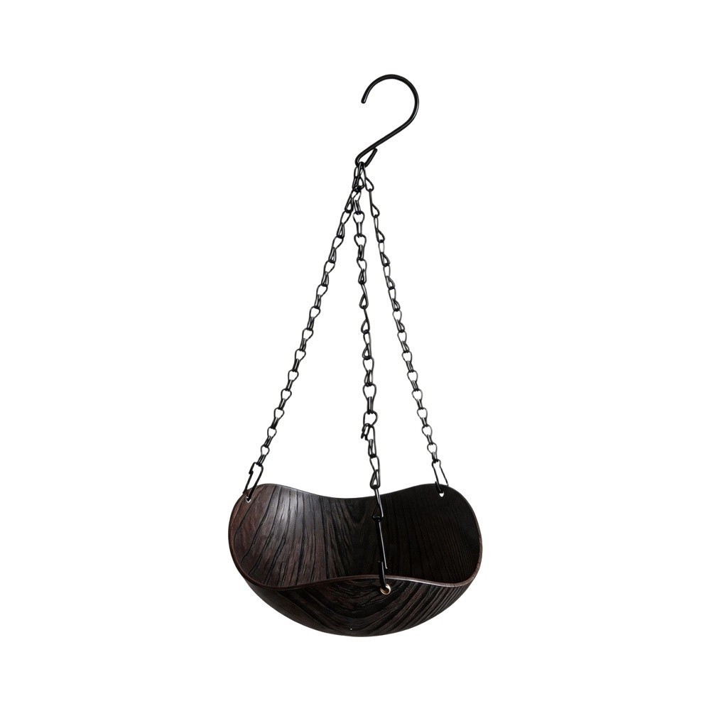 Garden Bird Bath with Solar Fountain and Feeding Area Designed for Hanging Use
