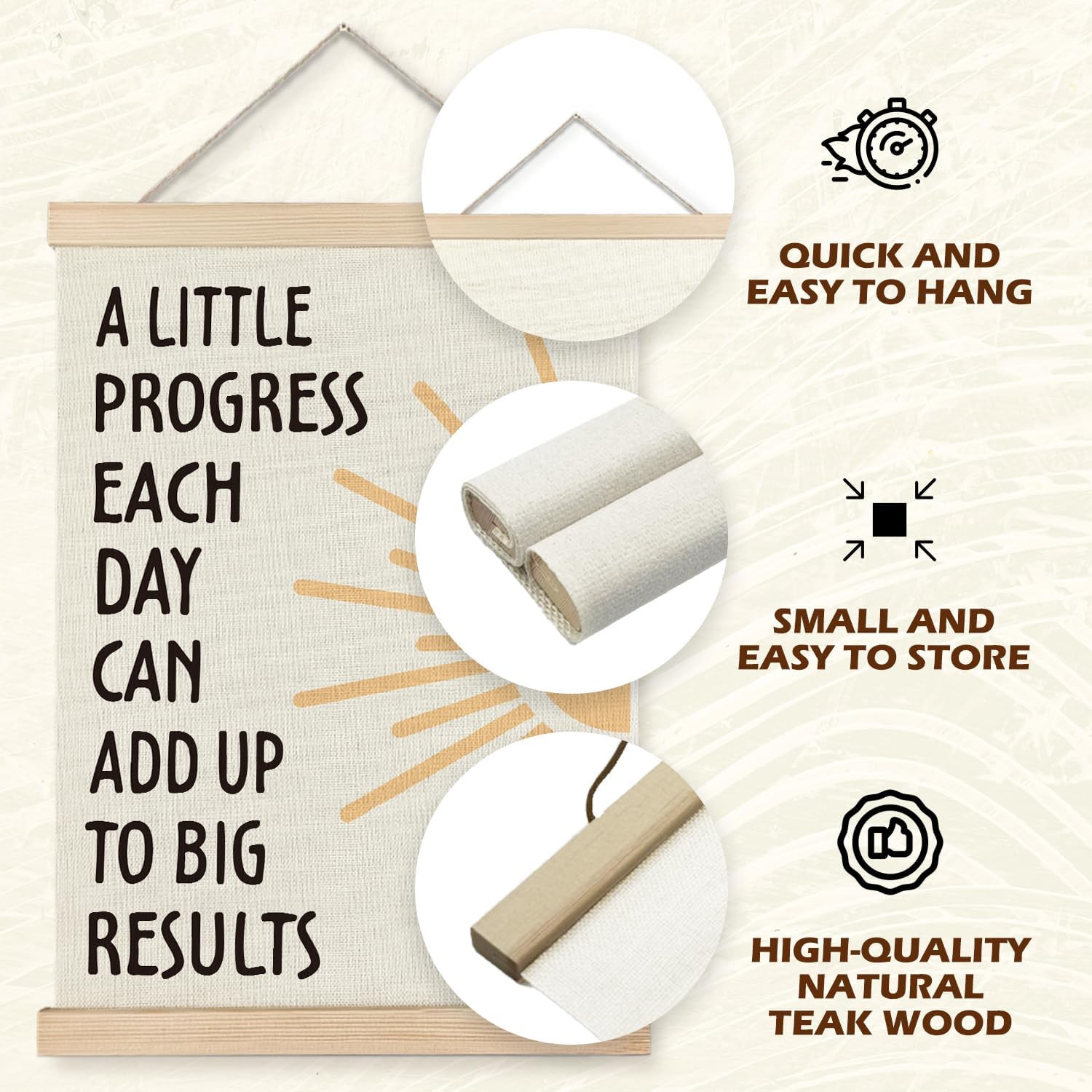 Positive Affirmations Wall Decor, Inspirational Add up to Big Results Office Wal