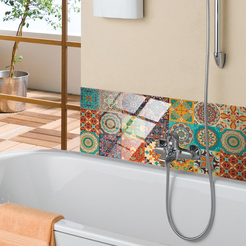 Upgrade Your Space with Elegant Moroccan Tile Stickers for Bathroom and Kitchen