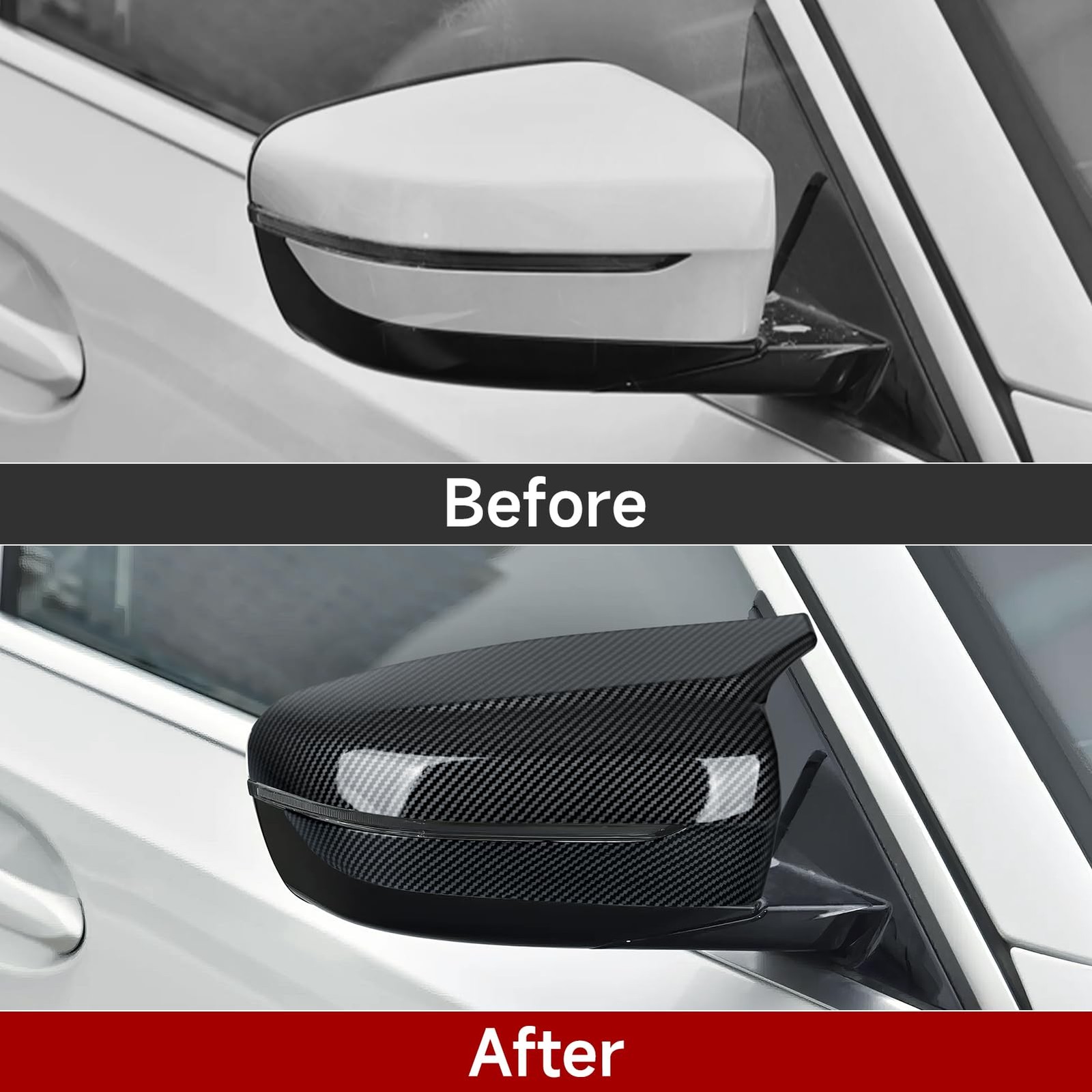 Carbon Fiber Rearview Mirror Cover Trim for BMW G20 G21 G22 G30 G31 G11 G12