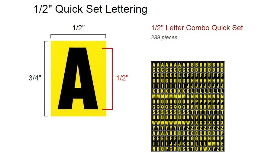 Stick on Vinyl Lettering, Numbers, Self Adhesive 1/2inch NUMBERS ONLY COMBO PACK