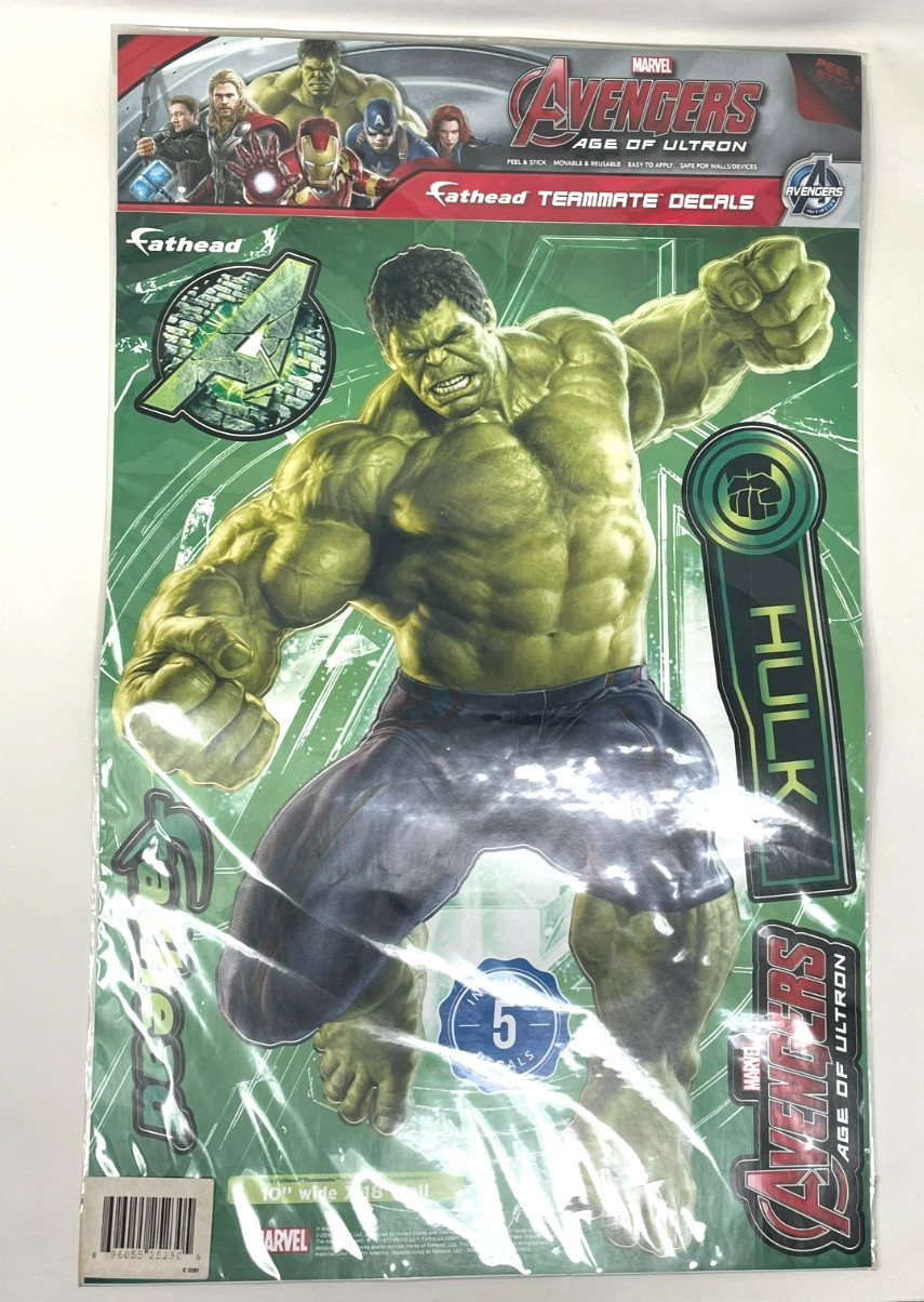 Marvel Avengers HULK Fathead Teammate Decals Age of Ultron Sealed